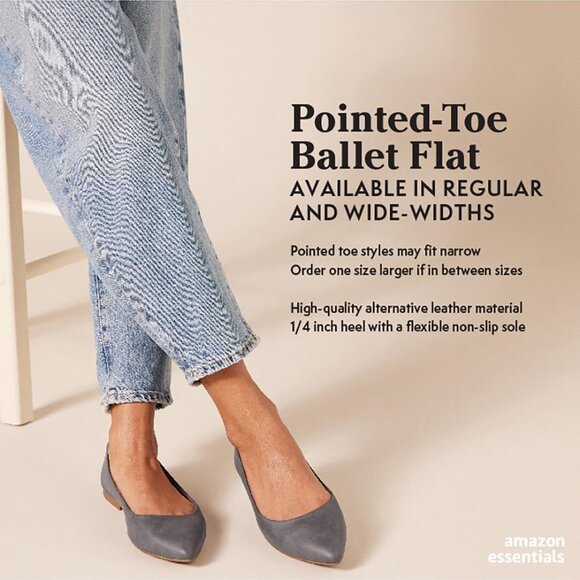 Women's Pointed-Toe Ballet Flat - Picture 5 of 5